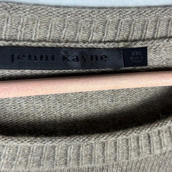 Jenni Kayne Women Sweater XXL Brown Wool Cashmere Blend Minimalist Quiet Luxury - Picture 3 of 9